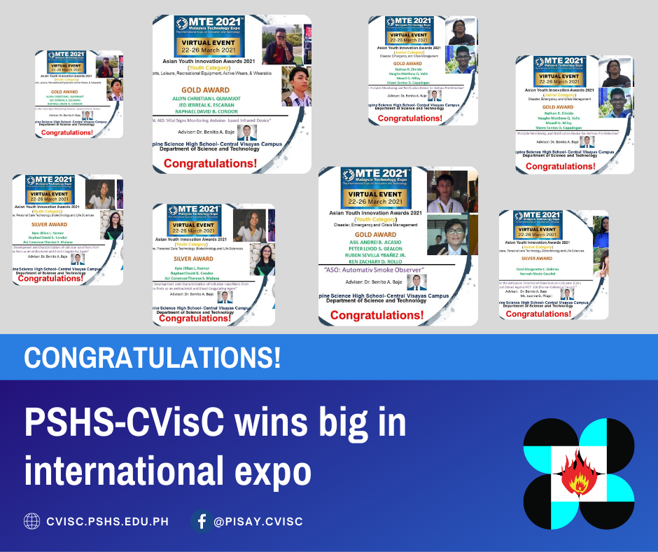PSHS Central Visayas wins big in international expo