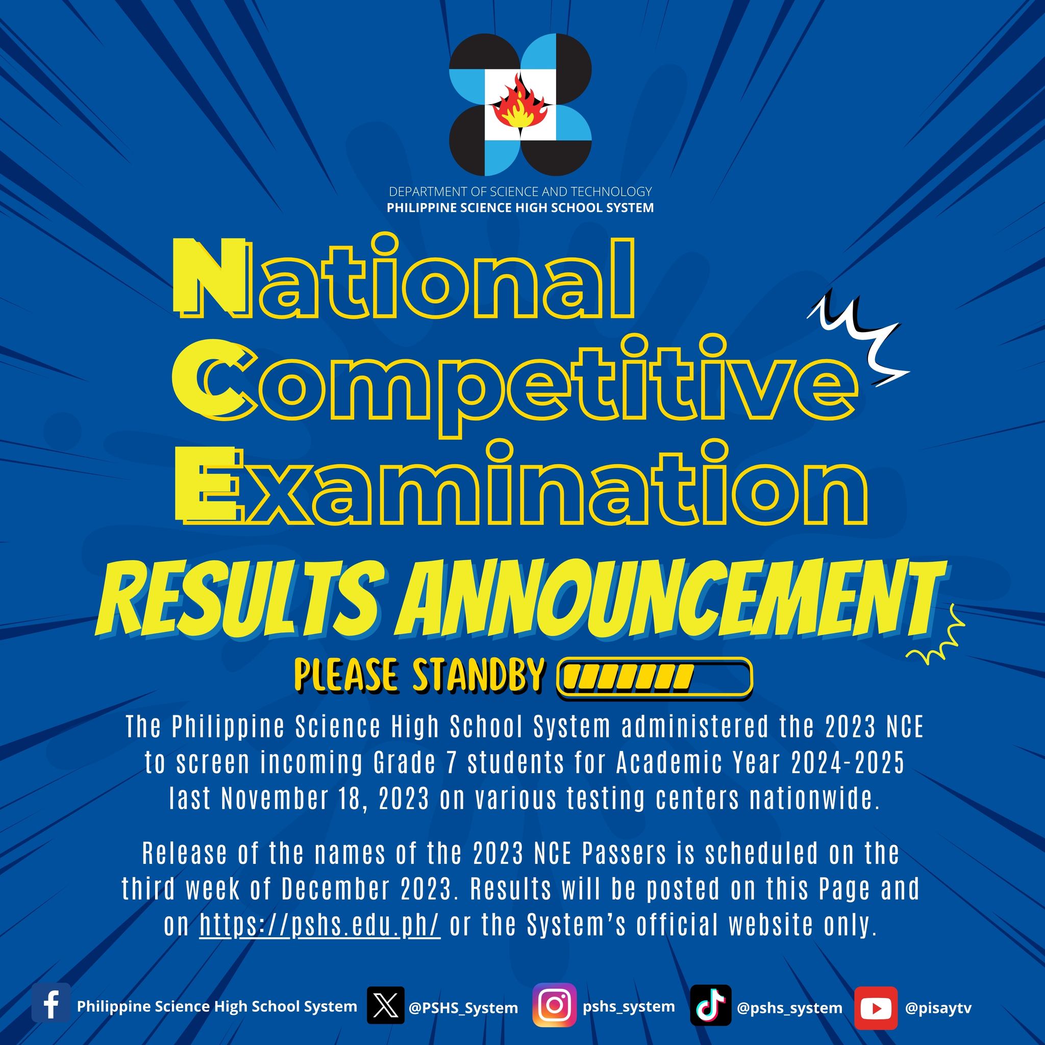 nce2023 results announcement